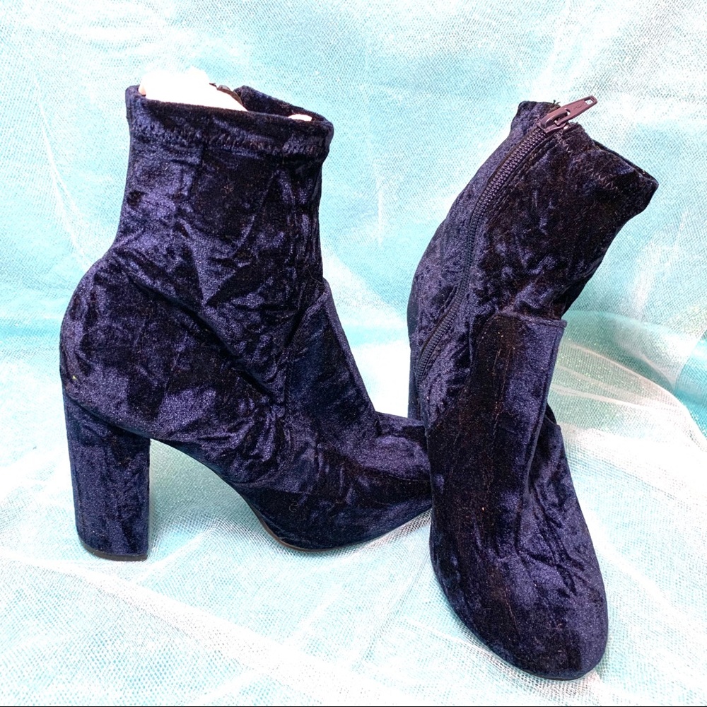 Blue Suede Booties